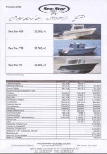 Ceník laminátových lodí Sea Star